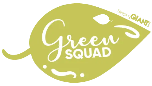 Green Squad Sleeping Giant Media logo with a green leaf