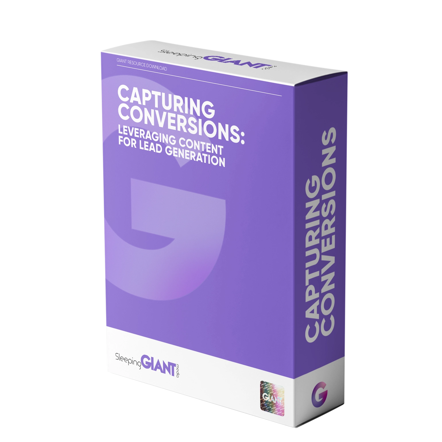 a box labelled Capturing Conversions with Sleeping Giant Media branding