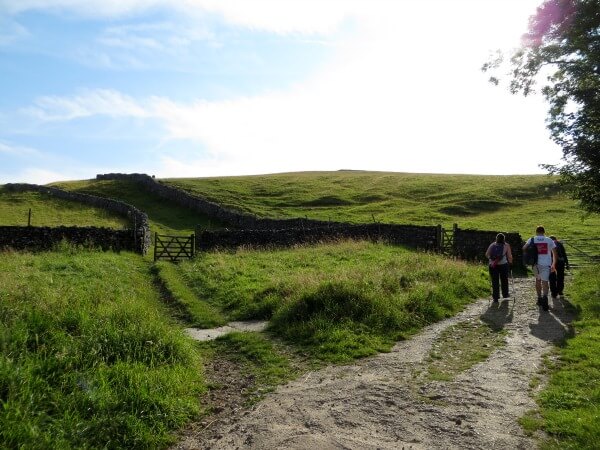 The start of the footpath to Pen-y-Ghent Yorkshire Three Peaks Challenge